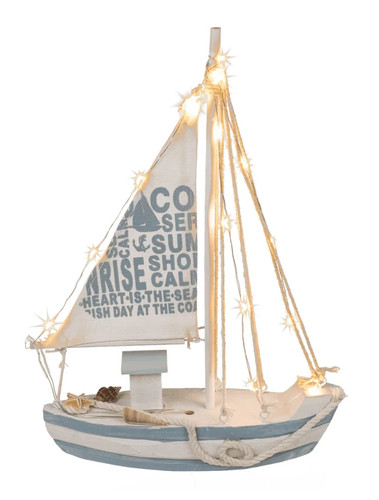 Segelboot holz led beleuchtung - segelboot,