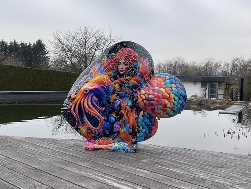 Bunter deko fisch als - deko,