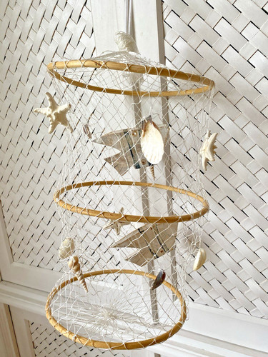 Reuse fischernetz mit muscheln - reuse,
